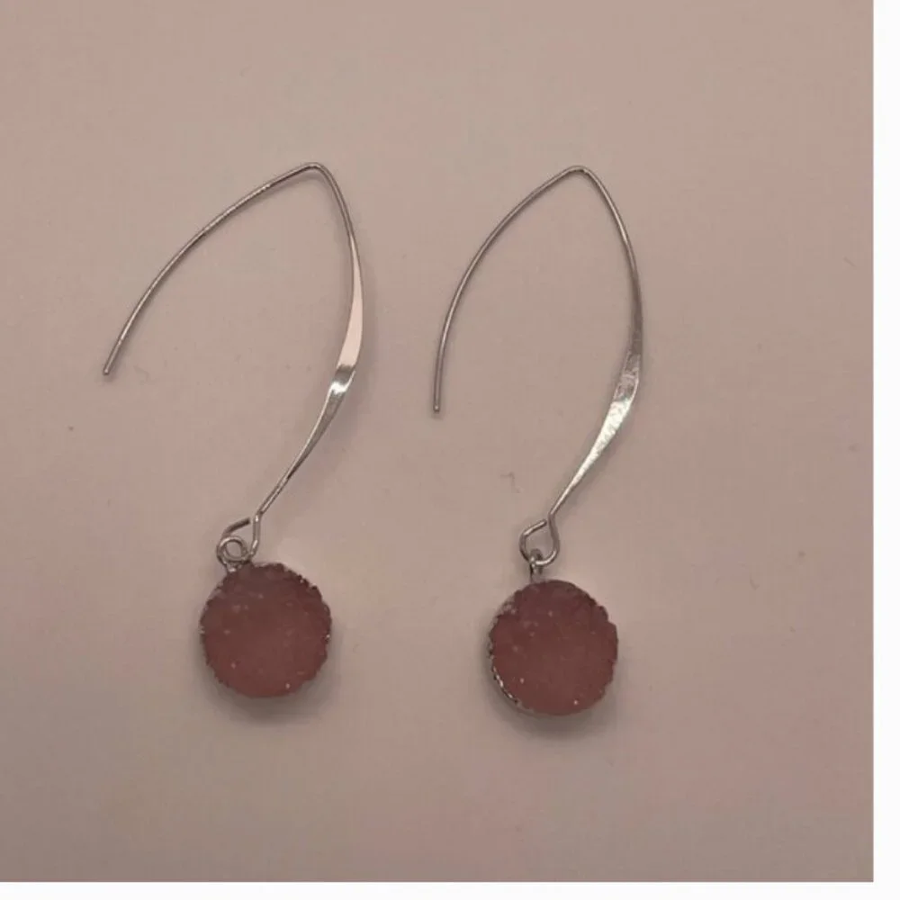⭐️❤️ FREE Stone Geo Geode Boho Peasant Hipster Hippie Pop Art Deco Chic Earrings